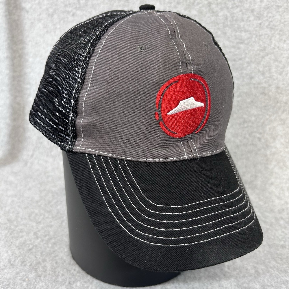 Pizza Hut Logo Trucker Hat Gray Black Mesh Snapback Cap IQ Group Adjustable